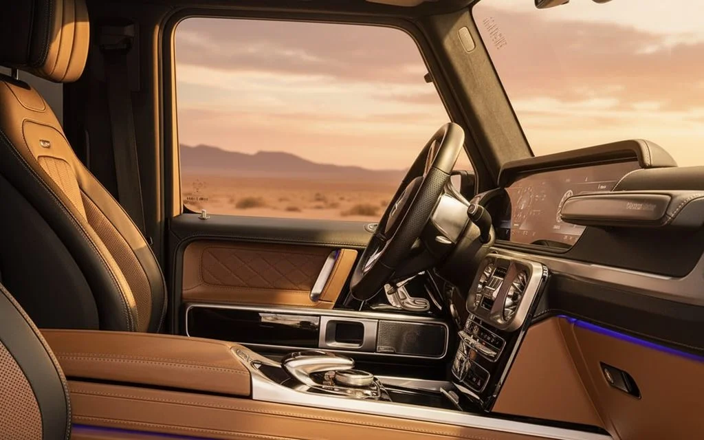 Mercedes G63 2025 interior view showing trim