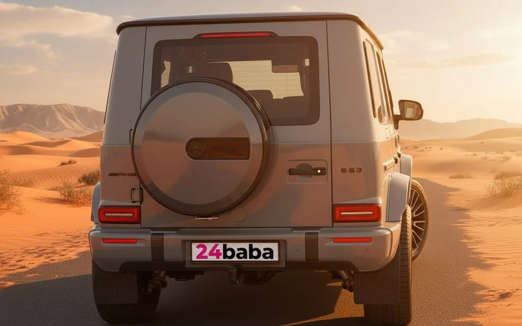 Mercedes G63 2025 Grey rear view showing taillights