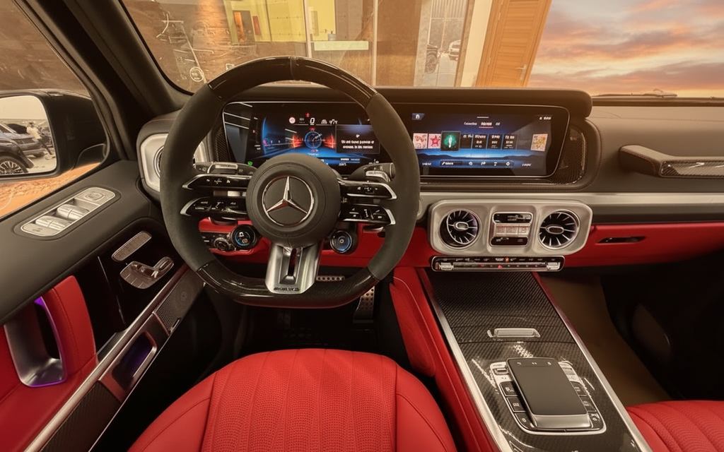 Mercedes G63 2025 interior view showing trim