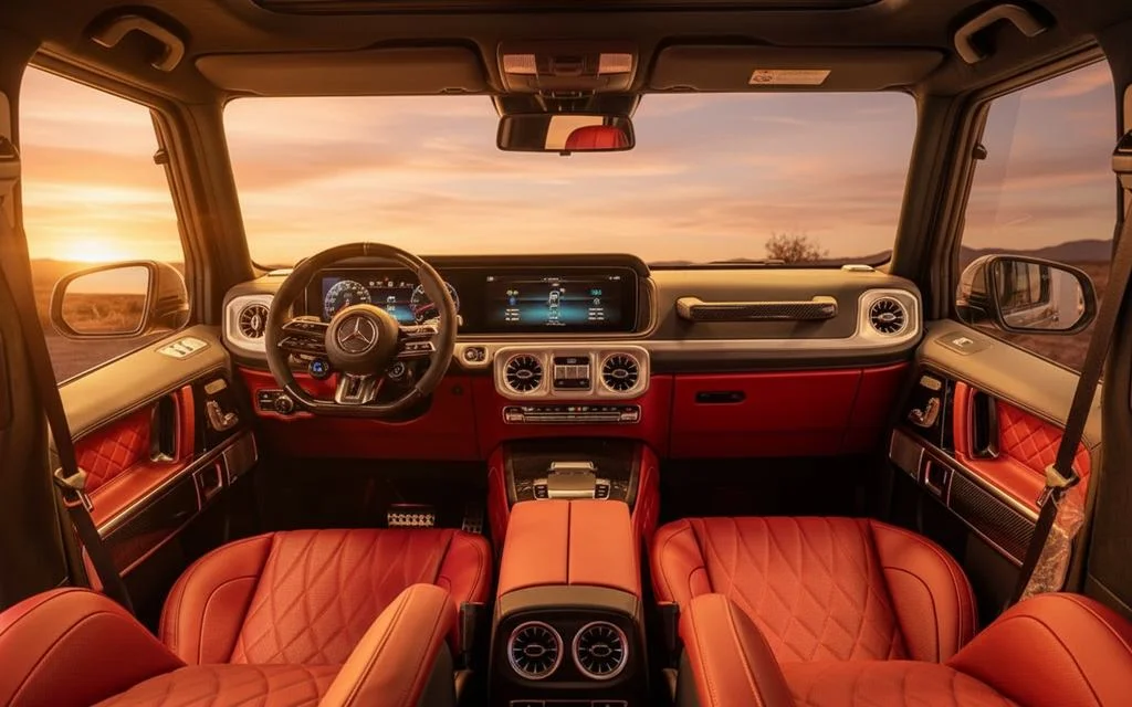 Mercedes G63 2025 interior view showing trim