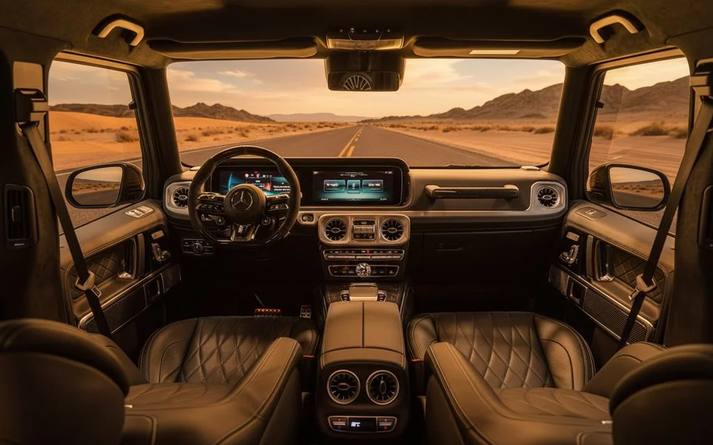 Mercedes G63 2025 interior view showing trim