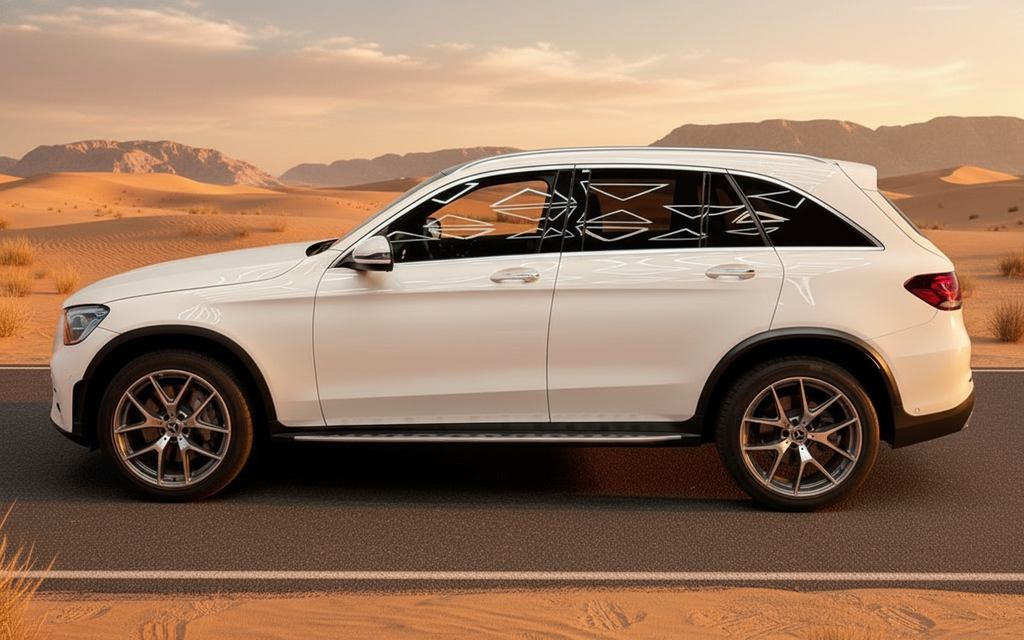 Mercedes Glc300 2022 White side profile