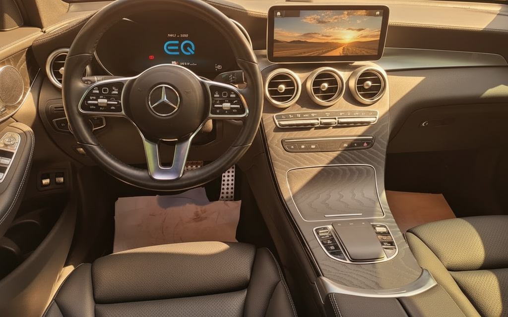 Mercedes Glc300 2023 interior view showing trim