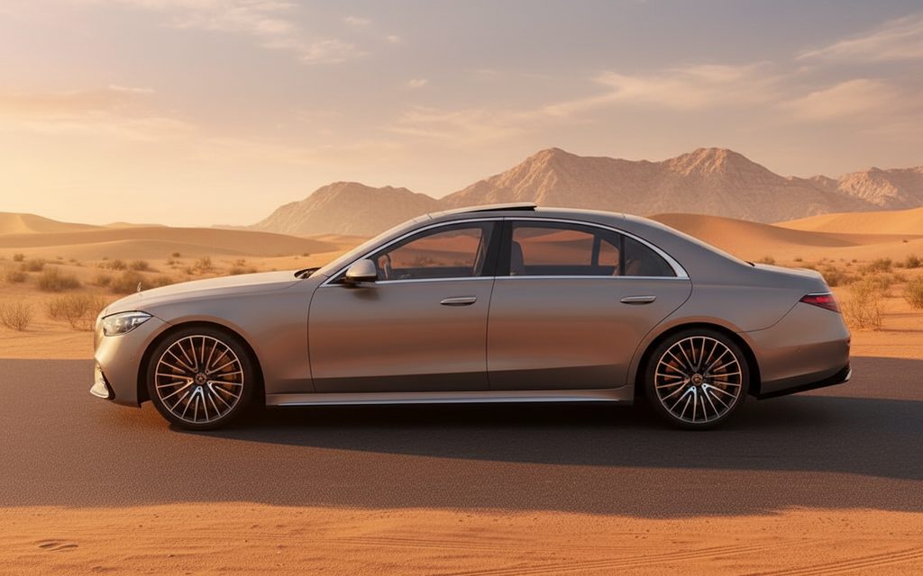 Mercedes S500 2024 Silver side profile