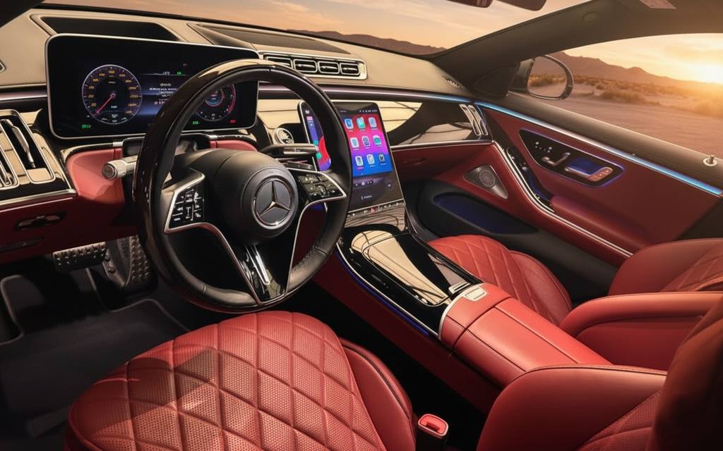 Mercedes S500 2024 interior view showing trim