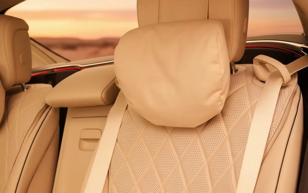 Mercedes S500 2023 leather seats and cabin – rental in Dubai