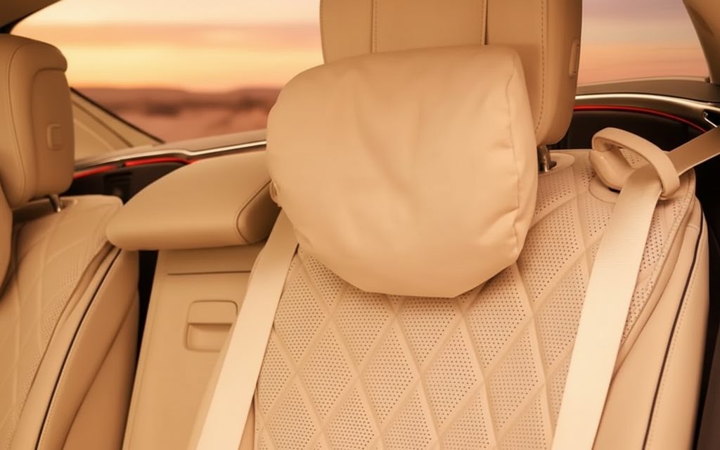 Mercedes S500 2023 leather seats and cabin – rental in Dubai