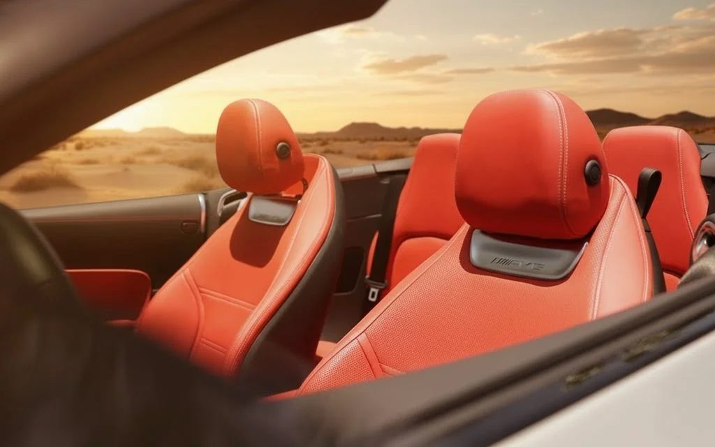 Mercedes Sl 2022 leather seats and cabin – rental in Dubai