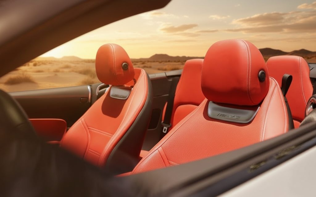 Mercedes Sl 2022 leather seats and cabin – rental in Dubai