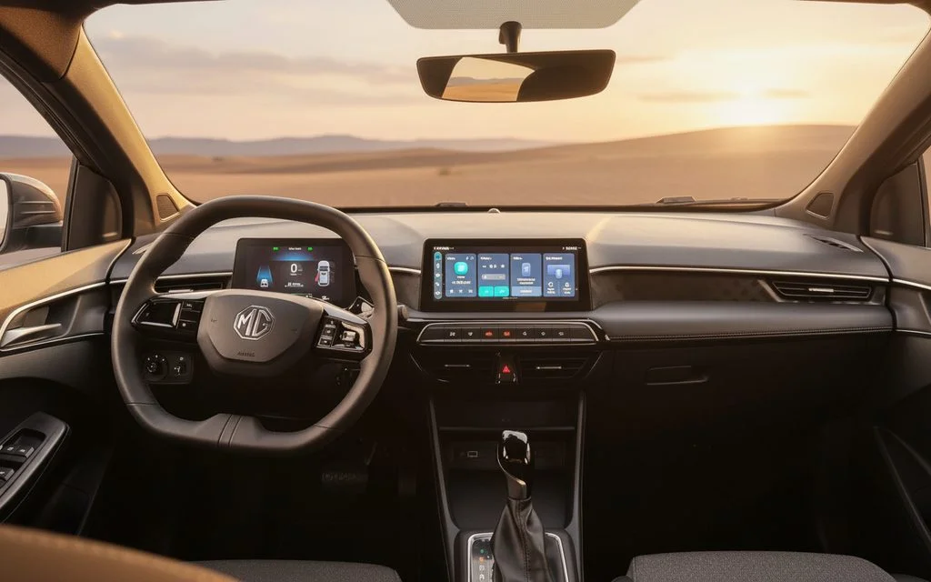 Mg 3 2025 interior view showing trim – rental in Dubai