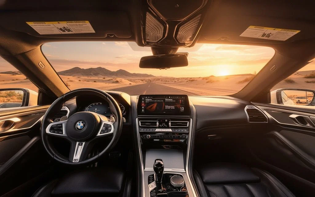 Bmw 840 2023 interior view showing trim – rental in Dubai
