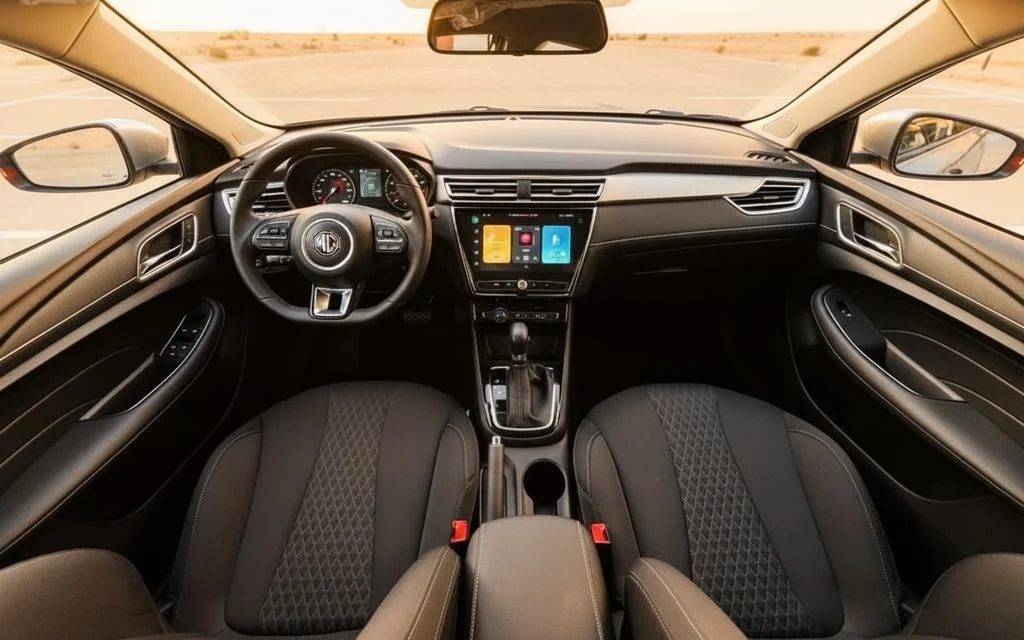 Mg 5 2025 interior view showing trim – rental in Dubai