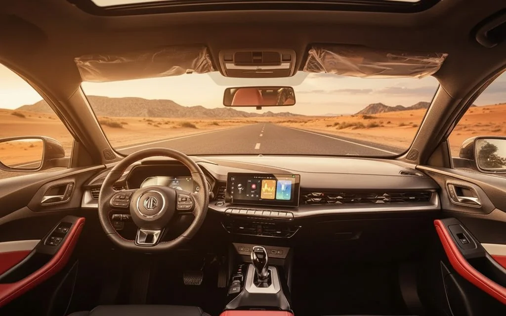 Mg Gt 2024 interior view showing trim – rental in Dubai