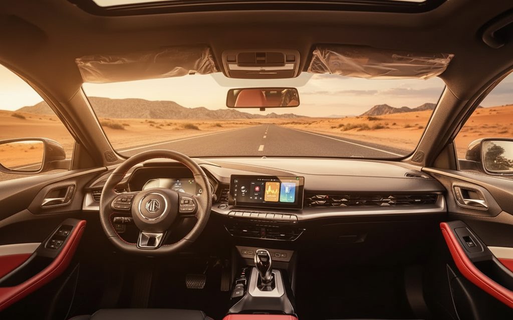 Mg Gt 2024 interior view showing trim – rental in Dubai