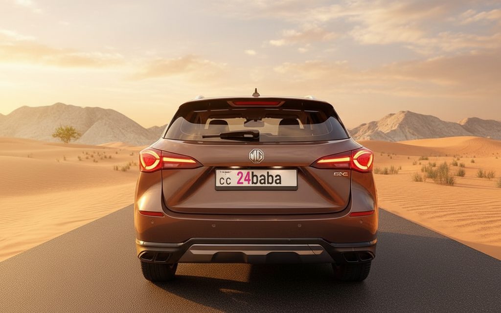 Mg One 2024 Grey rear view showing taillights – rental in Dubai
