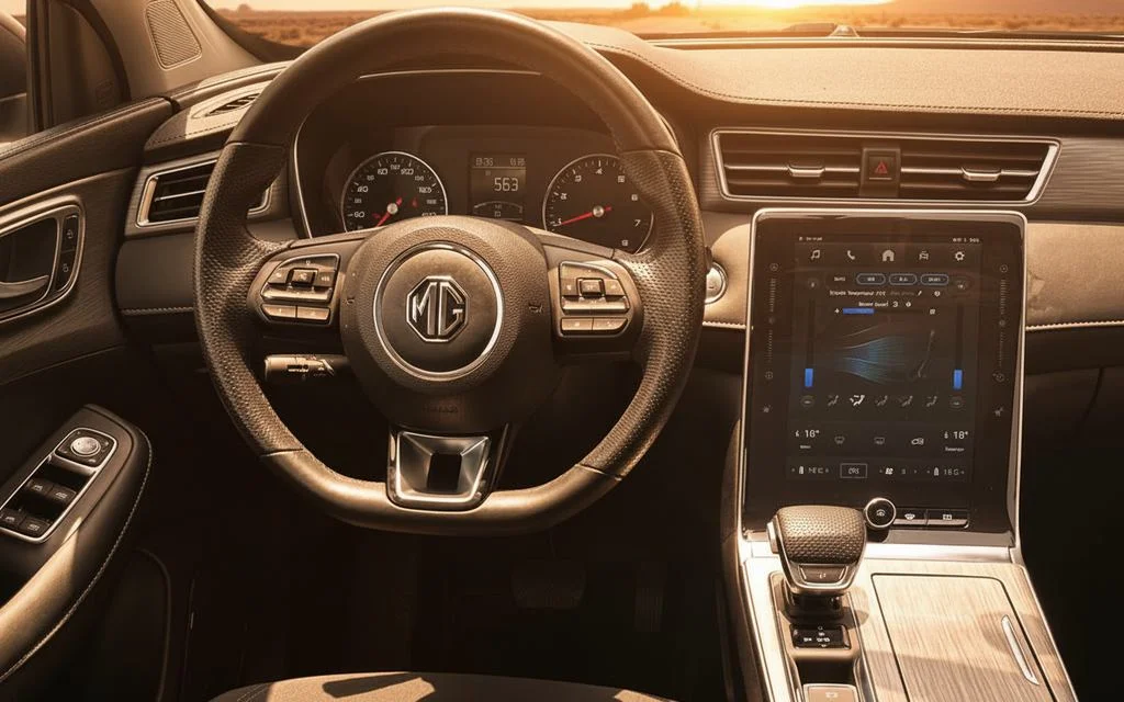 Mg Rx5 2023 interior view showing trim – rental in Dubai