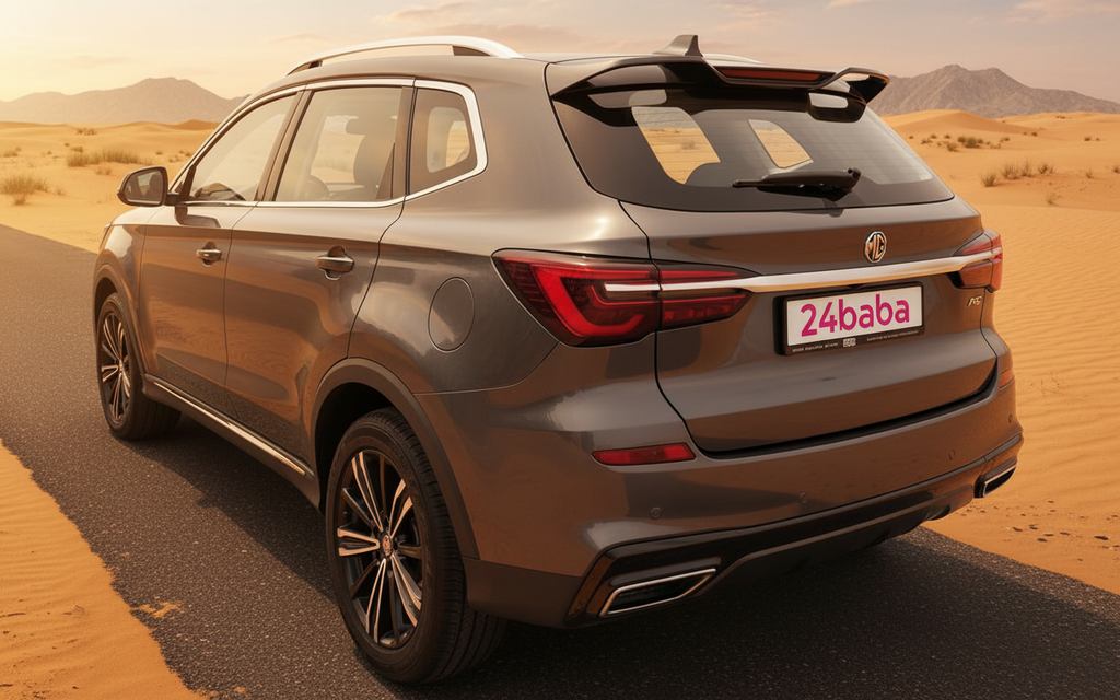 Mg Rx5 2023 Grey rear view showing taillights – rental in Dubai