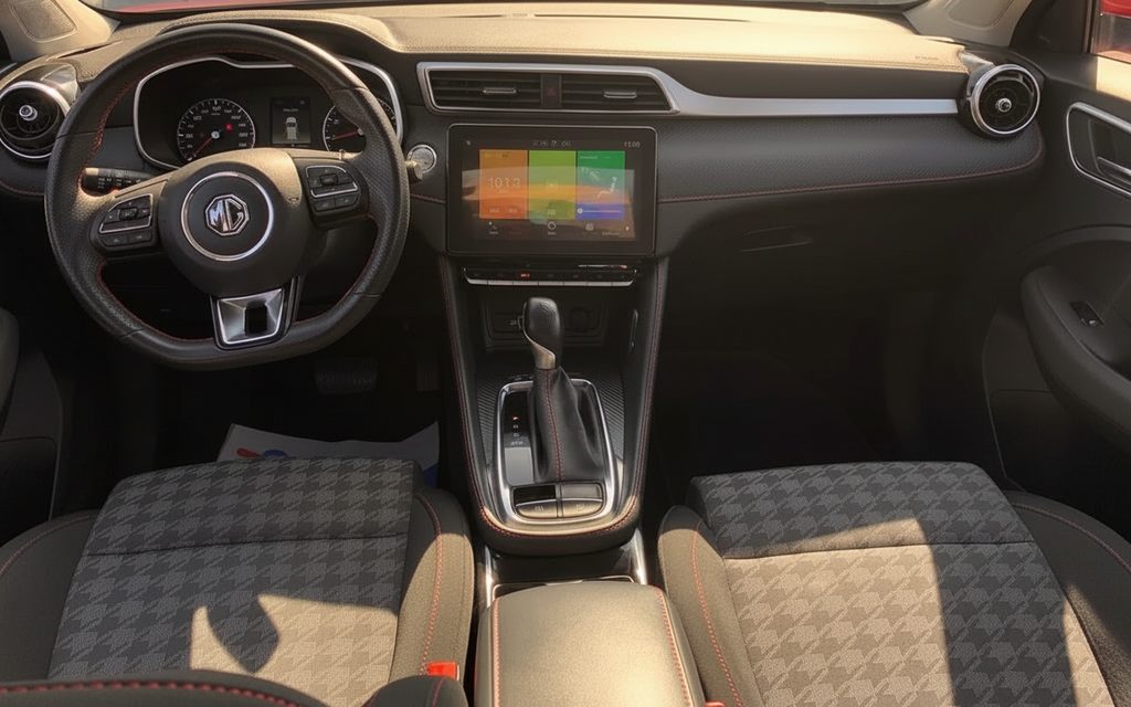 Mg Zs 2023 interior view showing trim – rental in Dubai