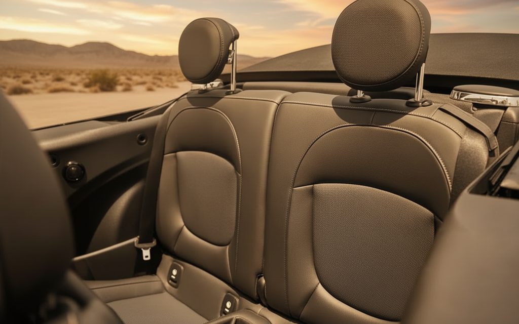 Mini Cooper 2023 leather seats and cabin – rental in Dubai