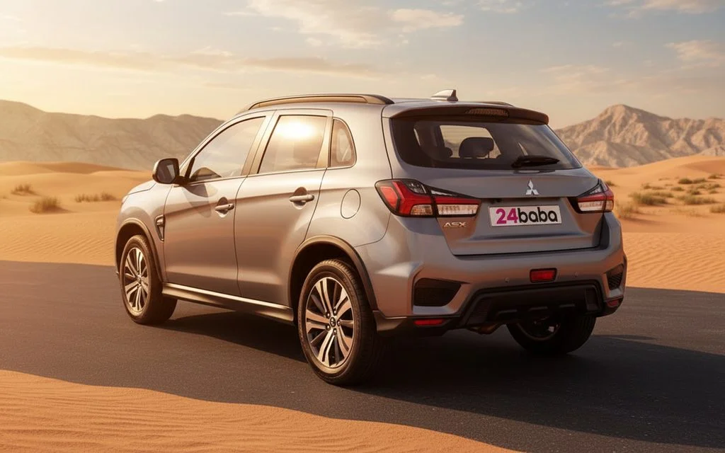 Mitsubishi Asx 2025 Silver side profile – rental in Dubai