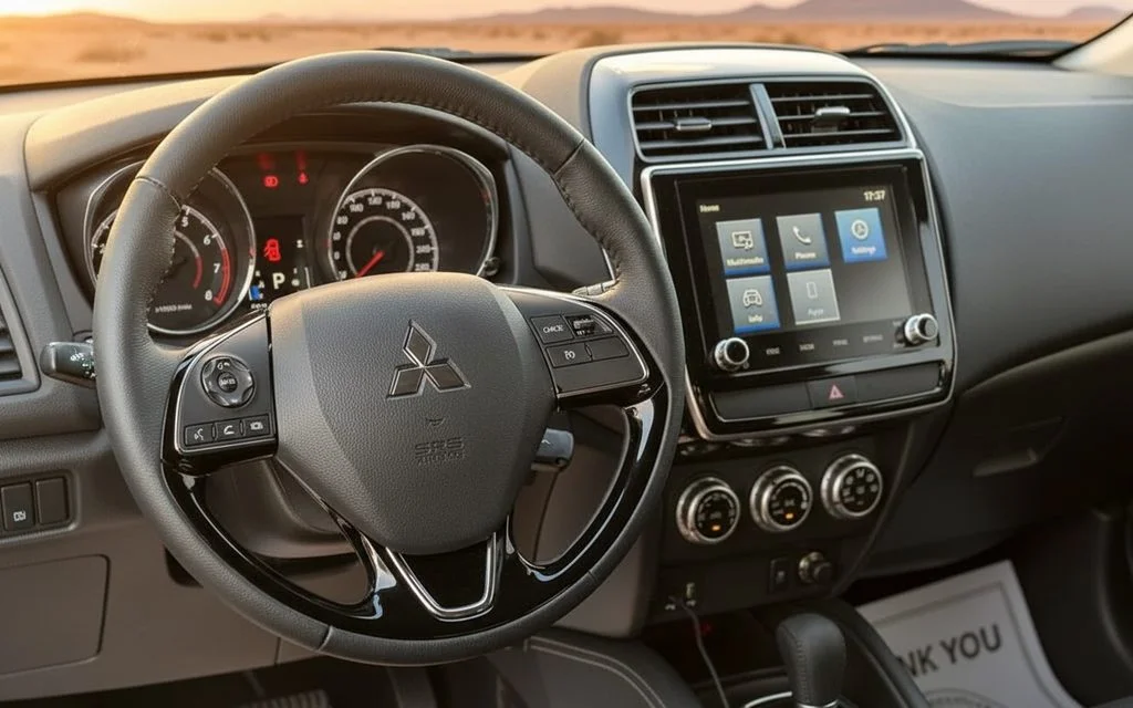 Mitsubishi Asx 2024 interior view showing trim – rental in Dubai