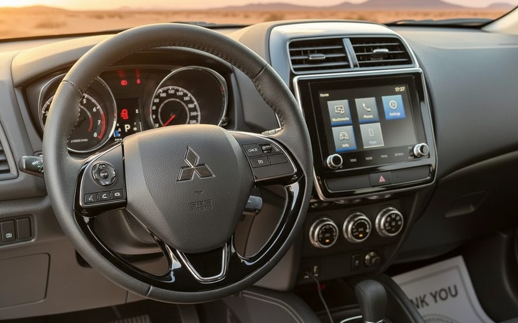 Mitsubishi Asx 2024 interior view showing trim – rental in Dubai