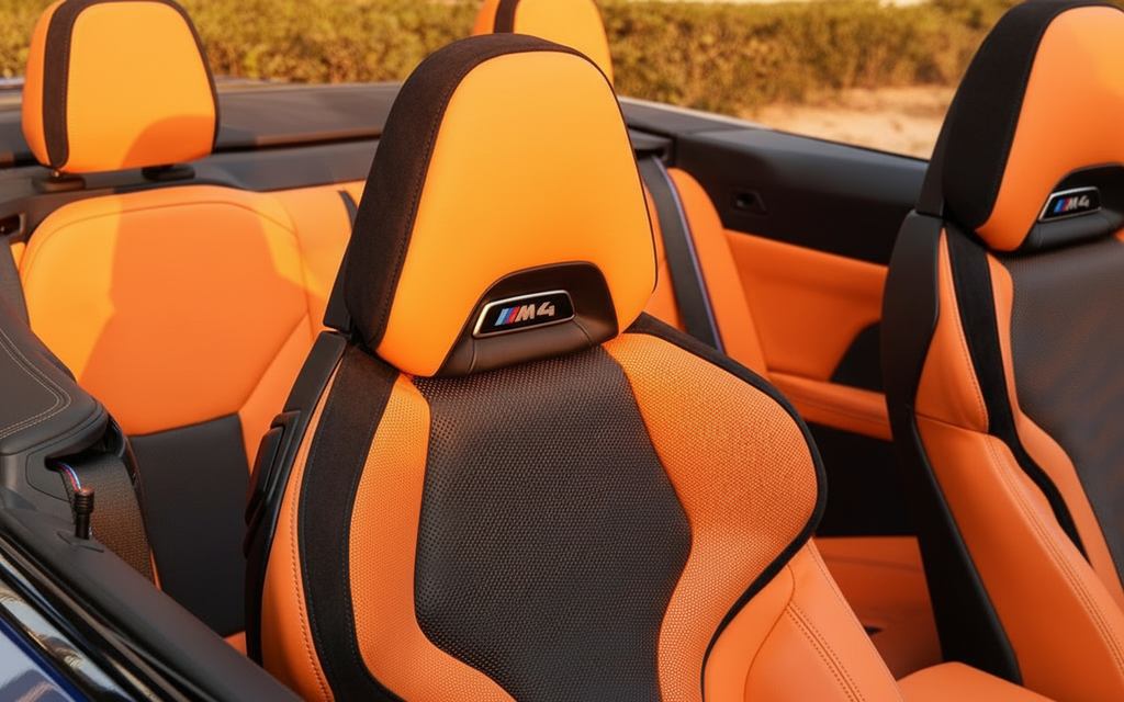 Bmw M4 2025 leather seats and cabin – rental in Dubai