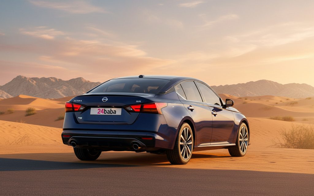 Nissan Altima 2021 Blue rear view showing taillights