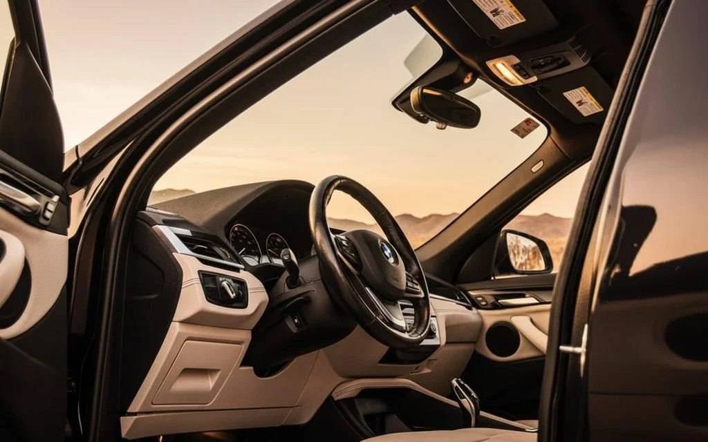 Bmw X1 2021 interior view showing trim – rental in Dubai