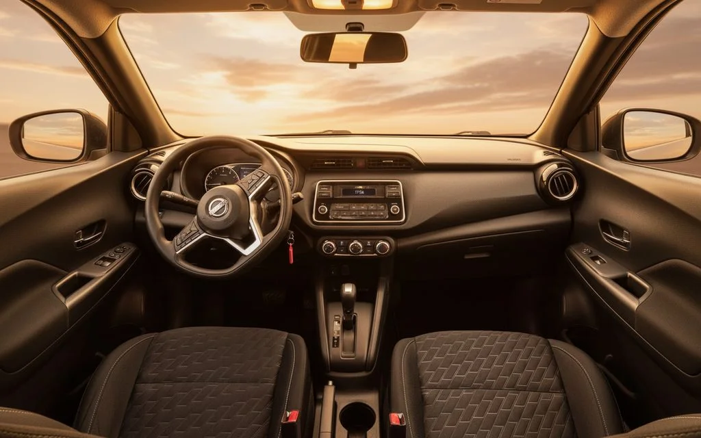 Nissan Kicks 2024 interior view showing trim – rental in Dubai