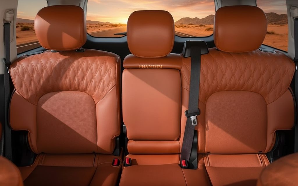 Nissan Patrol 2020 leather seats and cabin – rental in Dubai