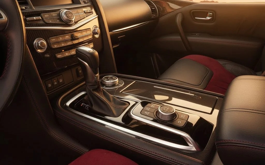 Nissan Patrol 2022 interior view showing trim – rental in Dubai