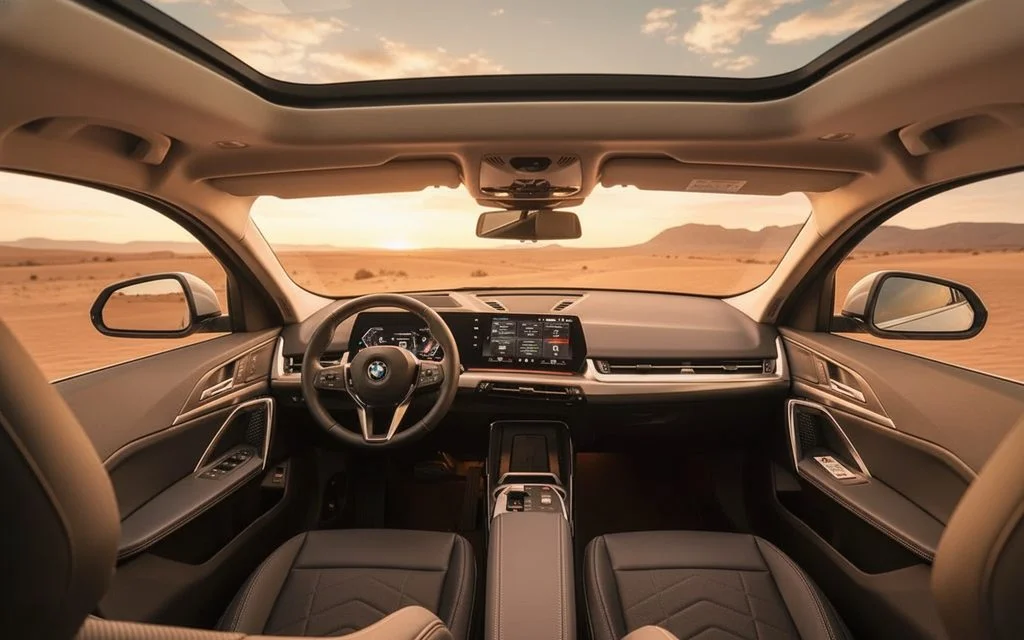 Bmw X2 2024 interior view showing trim – rental in Dubai