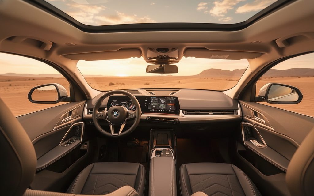 Bmw X2 2024 interior view showing trim – rental in Dubai