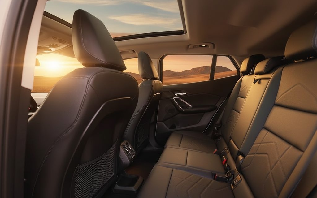 Bmw X2 2024 leather seats and cabin – rental in Dubai