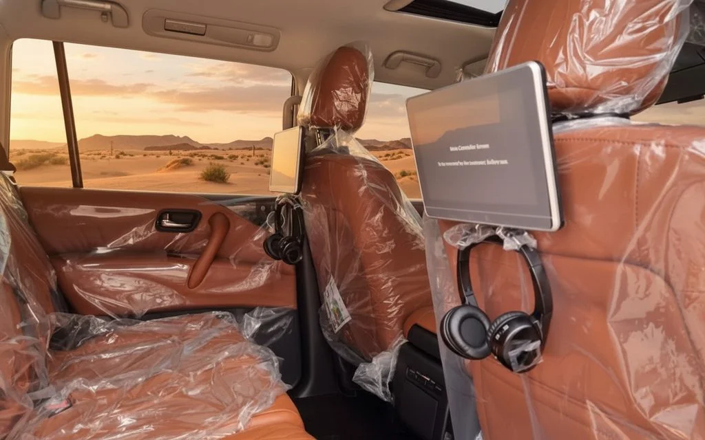 Nissan Patrol 2024 leather seats and cabin – rental in Dubai