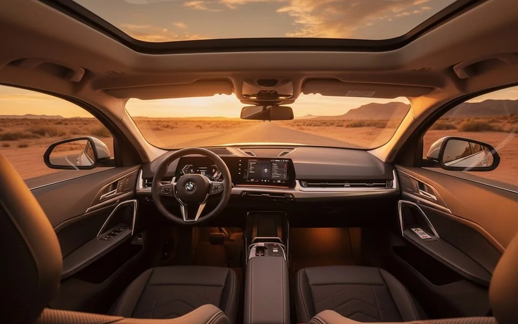 Bmw X2 2024 interior view showing trim – rental in Dubai