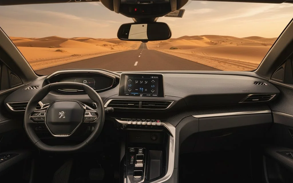 Peugeot 3008 2024 dashboard and infotainment – rental in Dubai