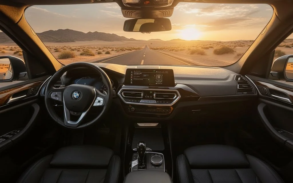 Bmw X3 2023 interior view showing trim – rental in Dubai