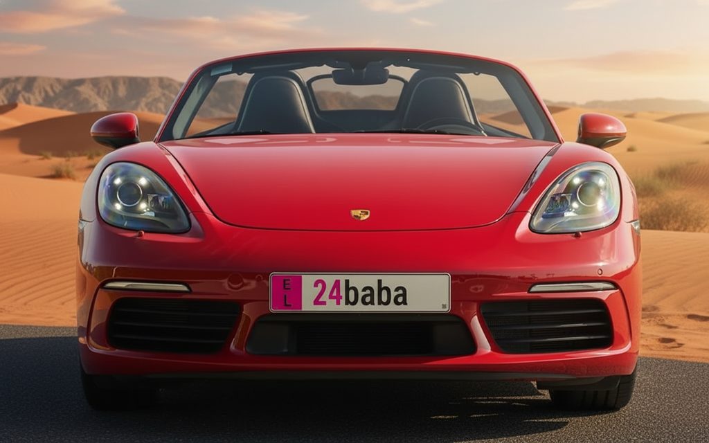 Porsche Boxster 2022 Red front view with headlights