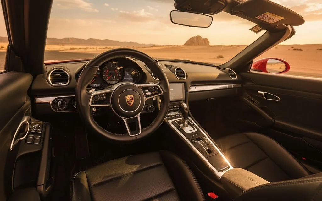 Porsche Boxster 2022 interior view showing trim
