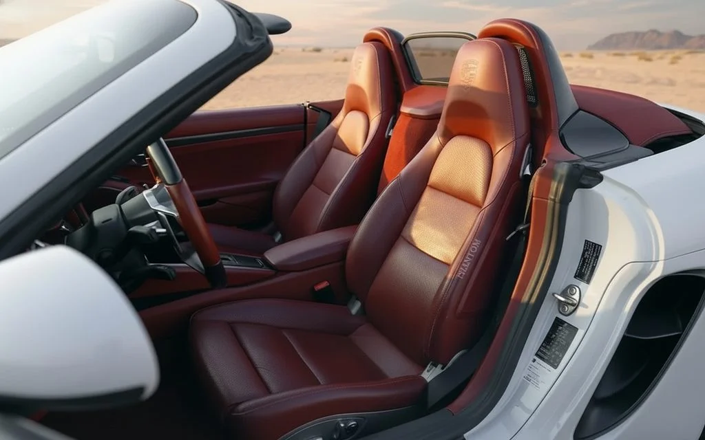 Porsche Boxster 2021 leather seats and cabin