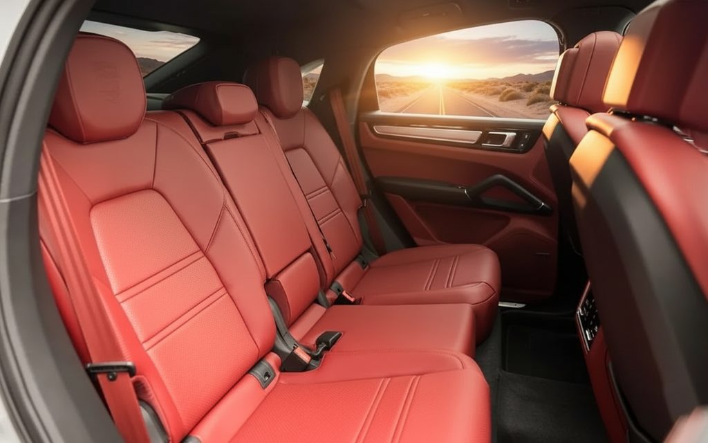 Porsche Cayenne 2023 leather seats and cabin – rental in Dubai