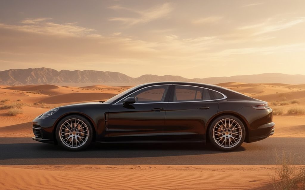 Porsche Panamera 2025 Black side profile