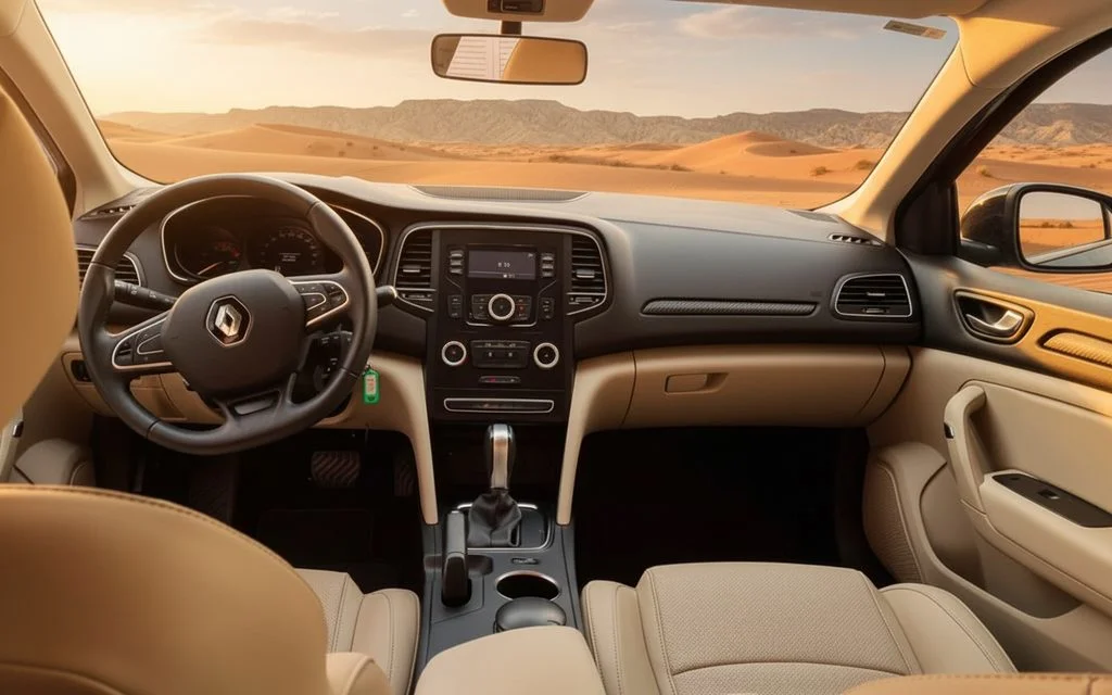 Renault Megane 2021 interior view showing trim – rental in Dubai