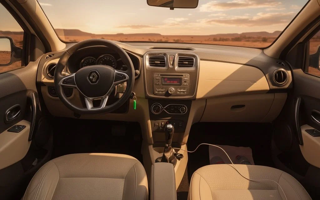 Renault Symbol 2022 interior view showing trim – rental in Dubai