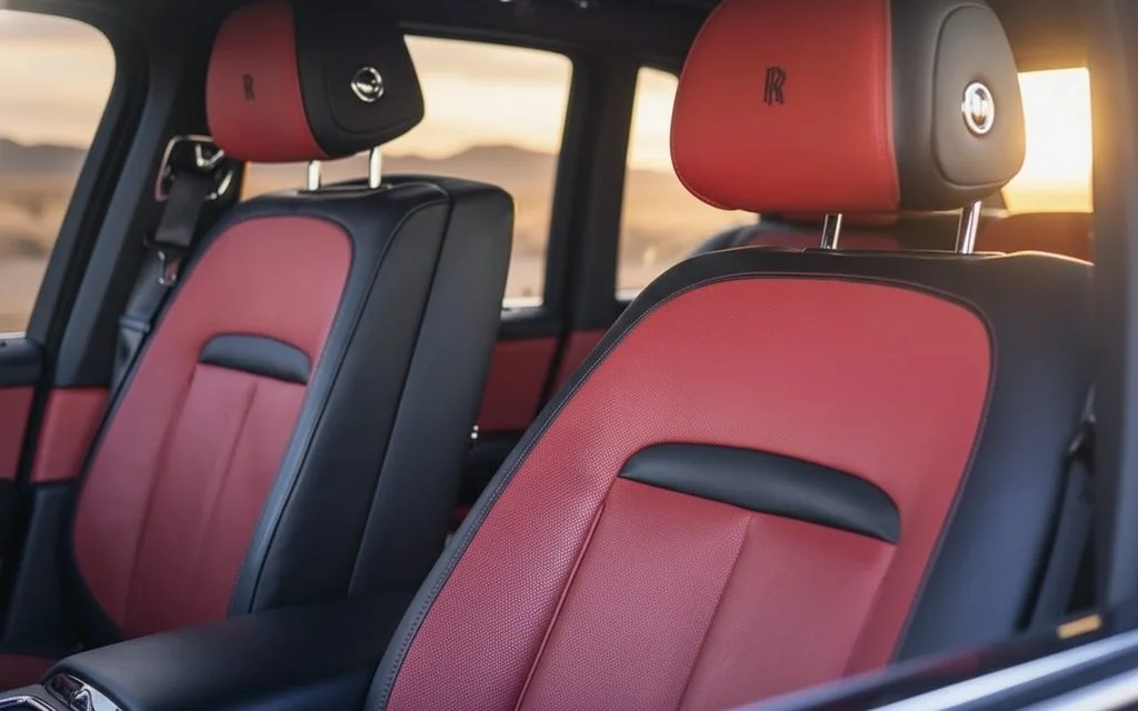RollsRoyce Cullinan 2021 leather seats and cabin – rental in Dubai