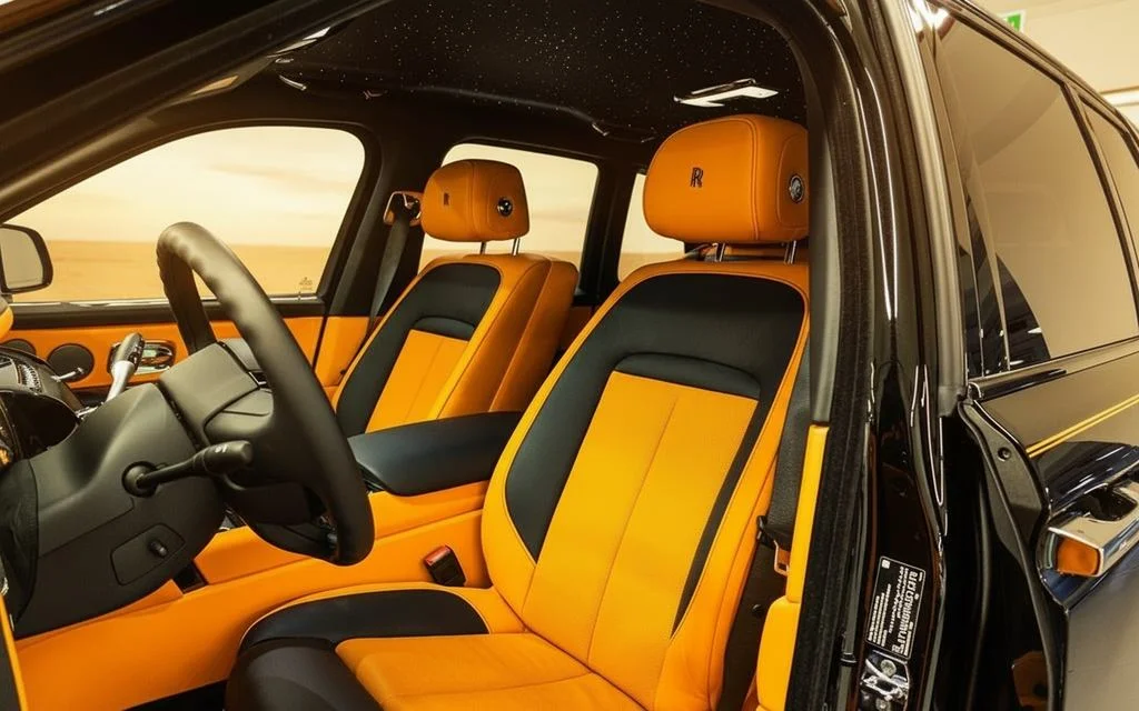 RollsRoyce Cullinan 2024 leather seats and cabin – rental in Dubai