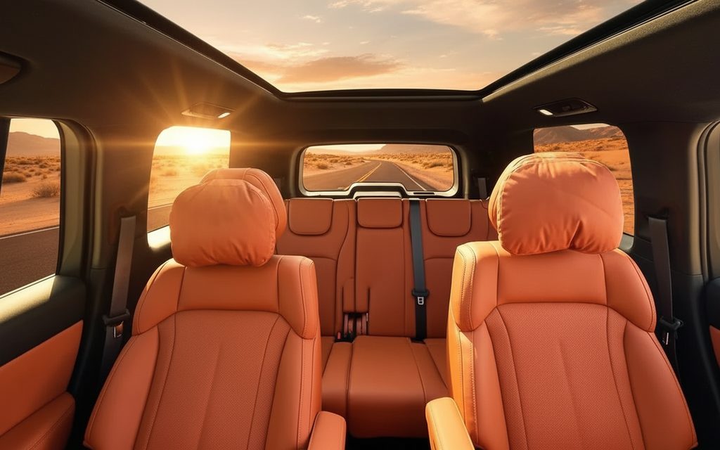 RoxMotor 01 2025 leather seats and cabin – rental in Dubai