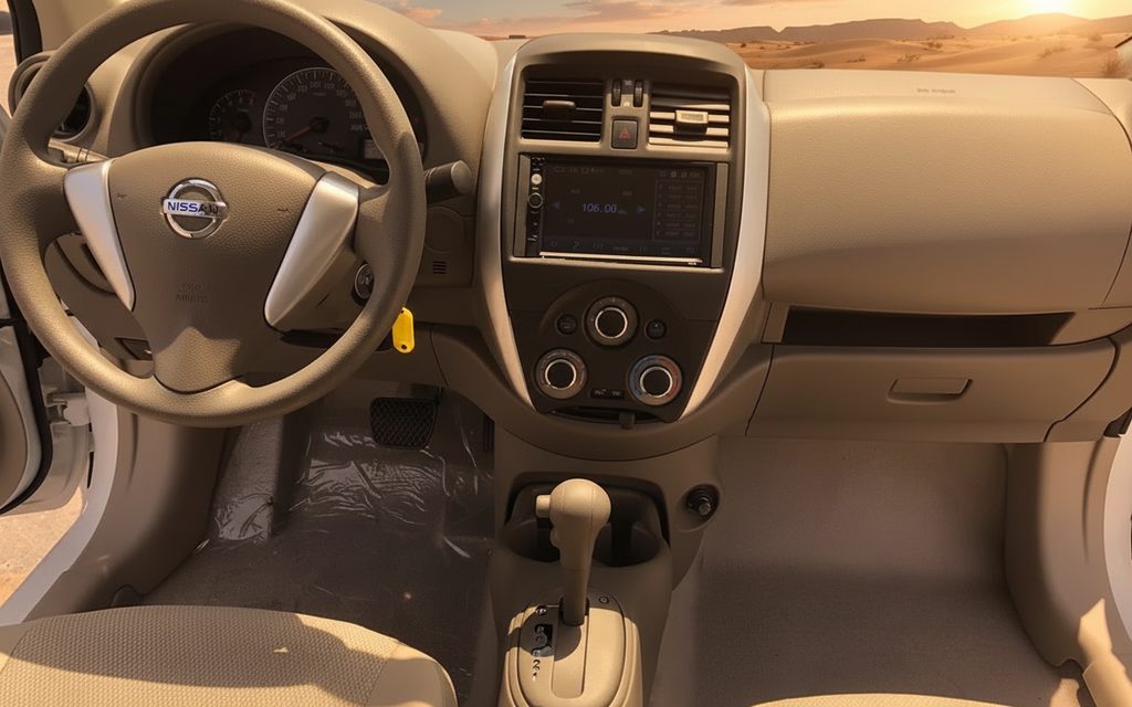 Suzuki Ciaz 2023 dashboard and infotainment – rental in Dubai